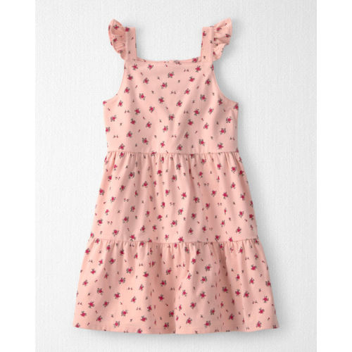 Toddler Girl Organic Cotton Tiered Dress in Blush Floral Print - Little Planet | Carter's