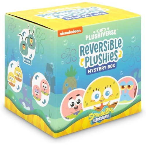 Spongebob Squarepants 3" Reversible Plushie Mystery Box - Officially Licensed Surprise Soft Stuffed Animal, 1 unit, Ages 0+