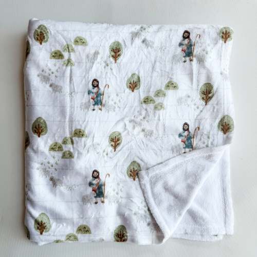 The Lord is My Shepherd Minky Blanket