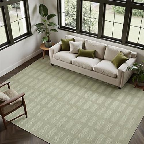 Washable Rugs 8x10 Area Rugs for Living Room,Ultra Soft Faux Wool Retro Carpets,Non Slip Backing,Durable Edge Binding,Stain Resistant,The Large Carpet for Bed Room,Dining Room,Office Decor
