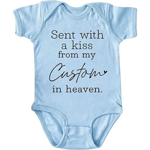 Custom Hand Picked for Earth by My Grandma in Heaven Newborn Bodysuit - Personalized Name Coming Home Outfit