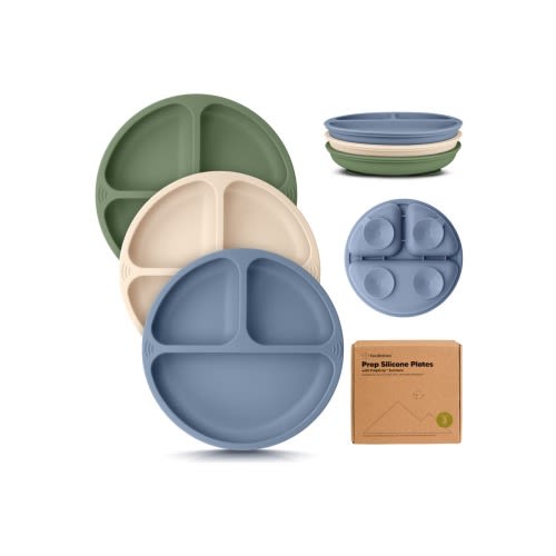 3-Pack Prep Silicone Suction Plates