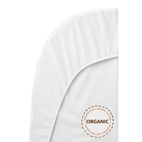 Fitted Sheet for Baby Crib: White - Organic cotton