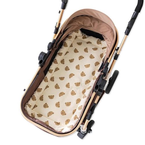 Warm Baby Stroller Seat Liner,Soft Thick Pushchair Seat Liner Baby Stroller Cushion Seat Insert Pad Universal for Pushchair Pram Buggy Car Seat High Chair(Bear Head)