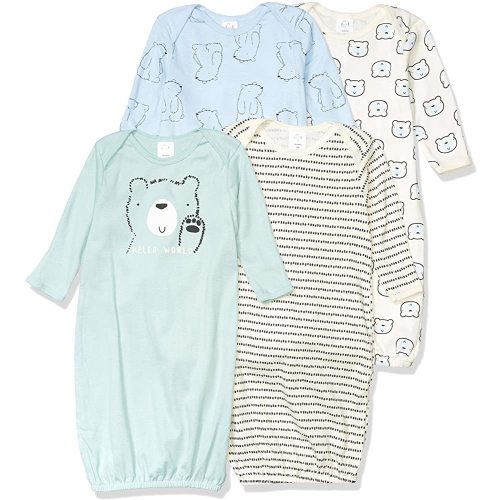 Gerber Unisex Baby Boy and Girls 4-Pack Sleeper Gown