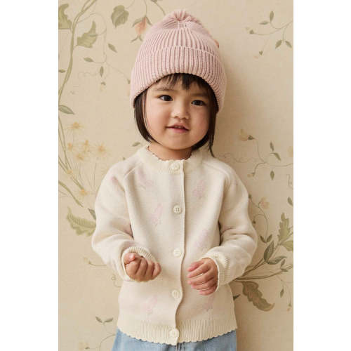 Cassie Jacquard Cardigan - Egret (2 Years)