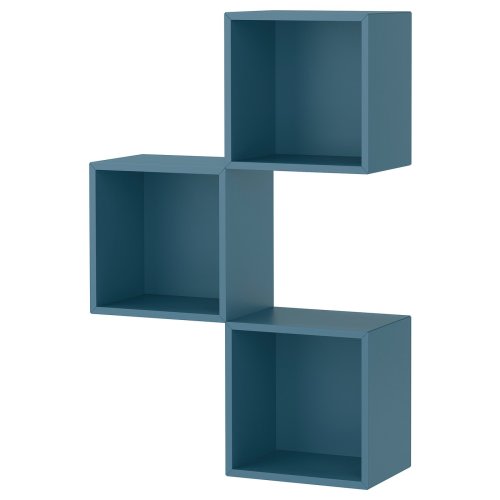 EKET Wall-mounted cabinet combination - dark gray-blue 27 1/2x9 7/8x41 3/8 "