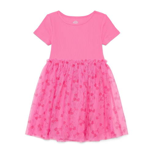 Wonder Nation Girls Tutu Dress with Short Sleeves, Sizes 4-18 & Plus