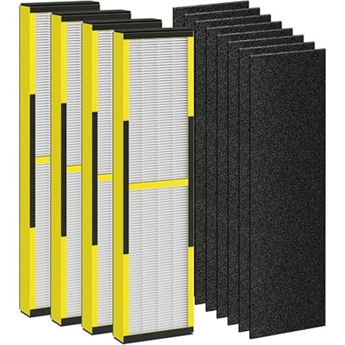 4 Pack FLT4825 HEPA Filter B Replacement Fit for Germ Guardian Air Puri-fier AC4825 AC4825DlX AC4300 AC4900 AC4850, AC4825E Replacement Filter Fit for GermGuardian Filter Replacement