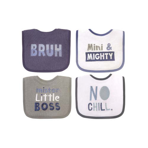 Neat Solutions Infant Boy Attitude Saying 4 Pack Bib