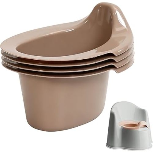 4 PCS Replacement Inserts Compatible with BabyBjörn Potty Chair - Removable Inner Bowl Replacement, Comfortable and Easy to Clean, Toilet Training Potty Accessories, Grey (Only Inserts)