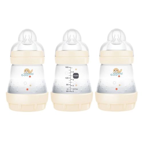 Mam Easy Start Anti-colic Baby Bottle - 0+ Months - 5oz/3pk - Shell