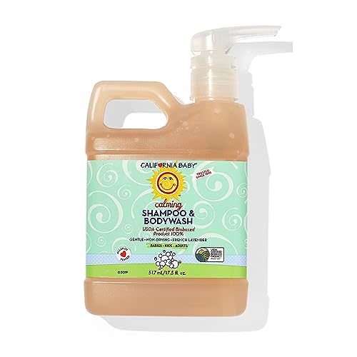 California Baby Calming Lavender Shampoo and Body Wash | 100% Plant-Based (USDA Certified) | Allergy Friendly | Baby Soap and Toddler Shampoo for Dry, Sensitive Skin | 517 mL / 17.5 fl. oz