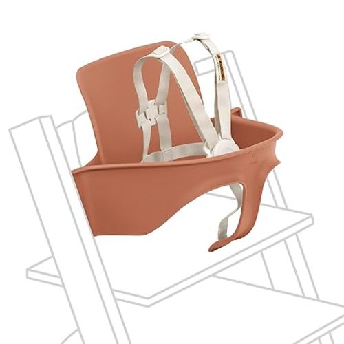 Stokke Tripp Trapp Baby Set 2, Terracotta - Ages 6-36 Months - Convert The Tripp Trapp Chair into a Comfortable High Chair - Includes Stokke Harness 2
