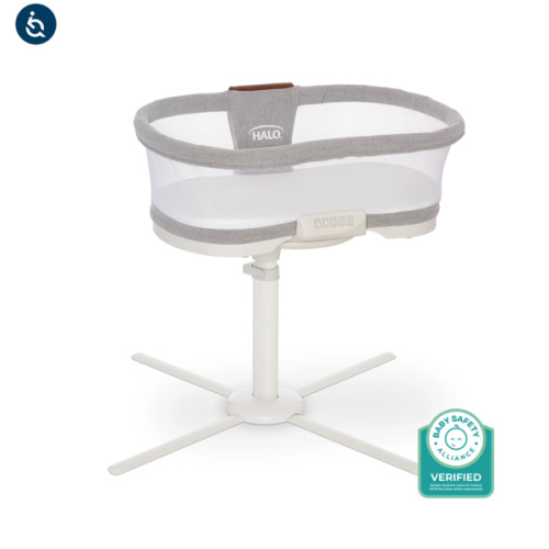 HALO - BassiNest Luxe Vibrating Bassinet, Bedside Sleeper - white