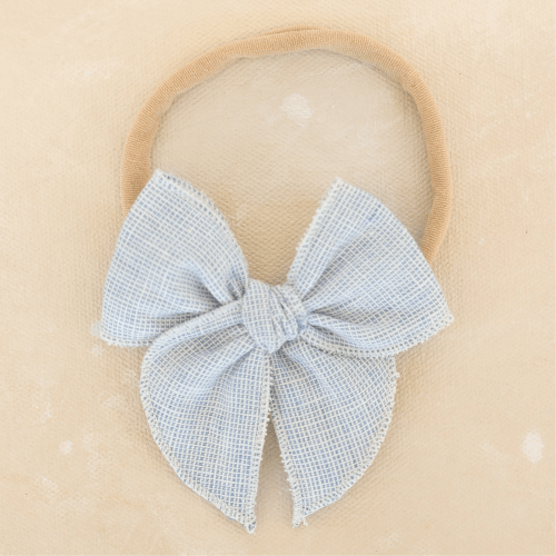 Mini Fleur Bow Headband // Skylight
