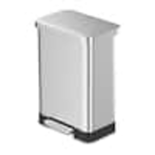 Qualiazero 20 Gal. Stainless Steel Trash Can, Step-on, Rectangle Shape AMZ10032