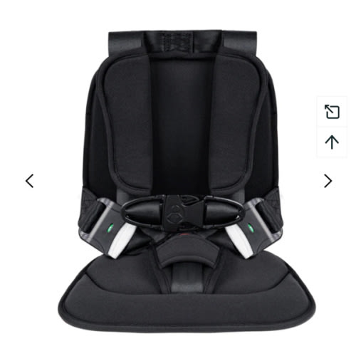 Child Positioner for Golf Carts 5 Point Harness - SOLID BLACK Color