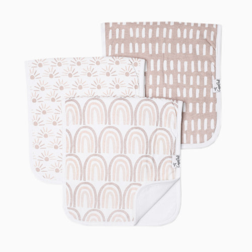 Copper Pearl Printed Burp Cloth Set - Bliss