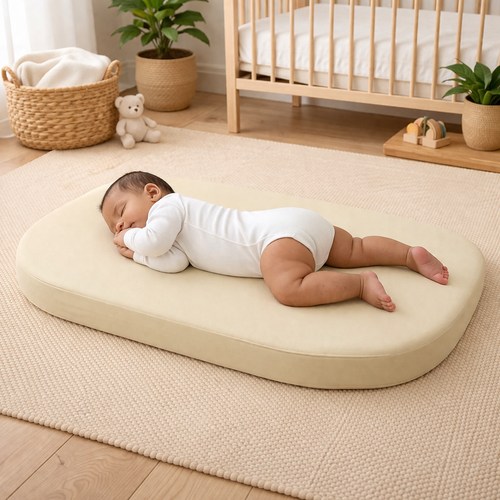 Organic Cotton/Wool Baby Mattress/Pad Style 1b