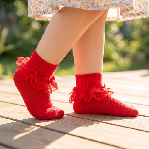 Baby Girl Turn-Cuff Ruffle Dress Socks – FRILLORA