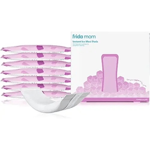 Frida Mom 2-in-1 Postpartum Pads, Absorbent Perineal Ice Maxi Pads, Instant Cold Therapy Packs and Maternity Pad in One