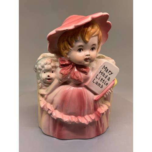 Rare Vintage 1950's E.O.Brody Co "Mary Had A Little Lamb" Nursery Rhyme Planter