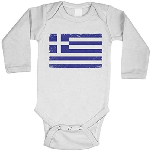 Tcombo Distressed Greece Flag - Greek Pride Bodysuit