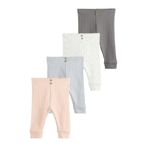 4-Pack Rib Leggings, 6-9M