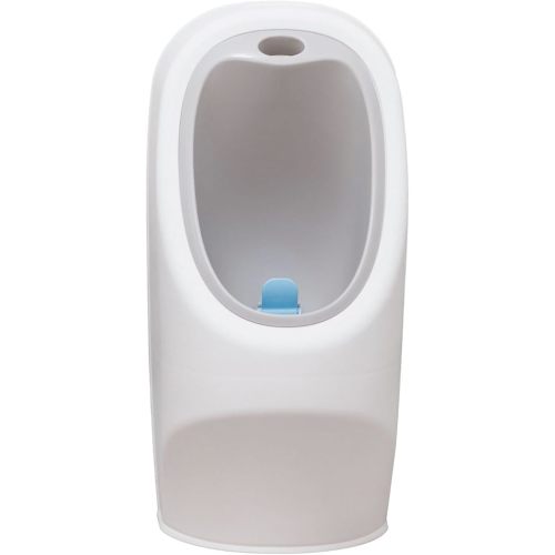 Nuby My Real Training Urinal - Freestanding - With Life-Like Flush Button and Sound - Potty Training for Boys - 18+ Months - White