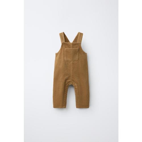 CORDUROY POCKET OVERALLS - Ocher | ZARA United States