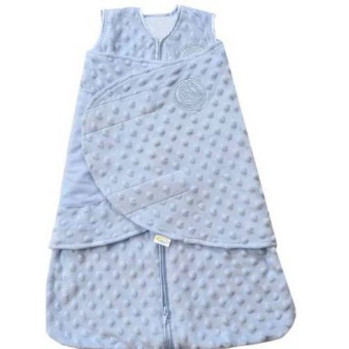 HALO Baby Boy Plush Dots Velboa 3.0 TOG Sleepsack Sleeveless Swaddle Wrap - Blue S