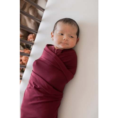 Swaddle Blanket in Burgundy