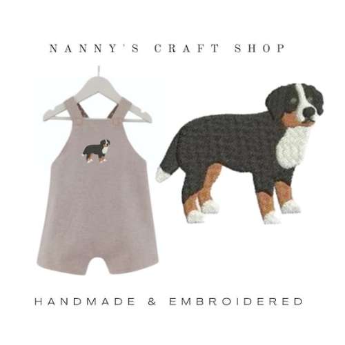 Bernese Mountain Dog. Baby Dog Outfit. Dog Baby Items. Custom Romper. Baby Gift. Baby Shower. Dog Embroidered Boys Overalls - Etsy