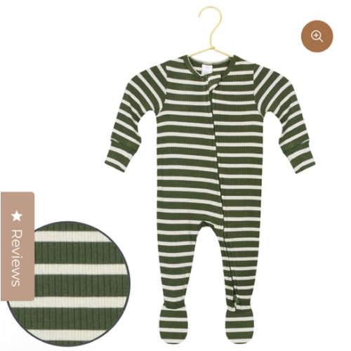 Tyler Ribbed Zipper Footies