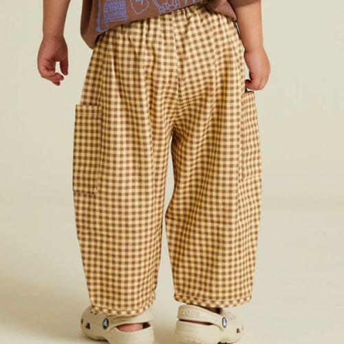 Emerson Ochre Gingham Trouser – Claude & Co