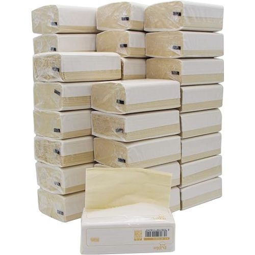 DrDirt Bamboo Facial Tissue Towels Paper in Bulk 36 Packs Refill Unscented Mini Travel Packs 3 Ply 110 Count 110 Sheets