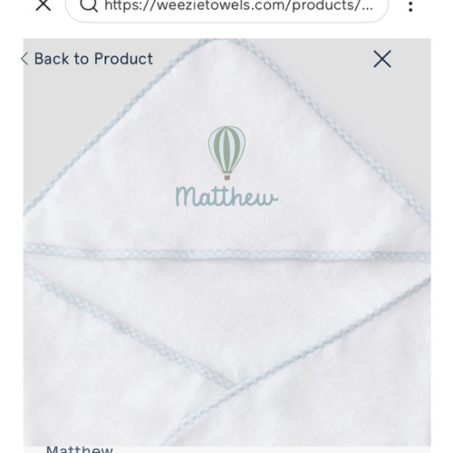 Personalized Baby Hooded Towel | Weezie Towels