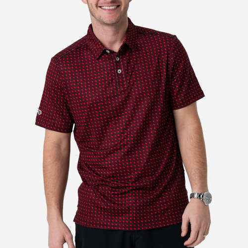 Texas Performance Polo | Black & Red | BURLEBO