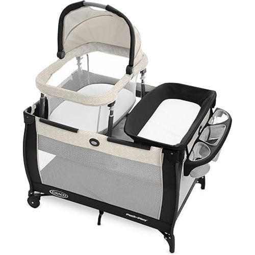 Graco Pack 'n Play Day2Dream Travel Bassinet Playard Features Portable Bassinet Diaper Changer and More (Lo, Lo)