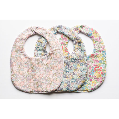 Liberty Baby Bib, Cute Bib, Pale Pink Bib, Toddler Bib, Floral Print Bib, Half Year Birthday, Joanna Louise, Bibs for Baby shower gift