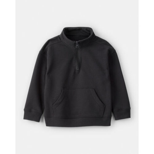 Toddler Boy DayDream Fleece Quarter Zip Sweatshirt - Black - 4T