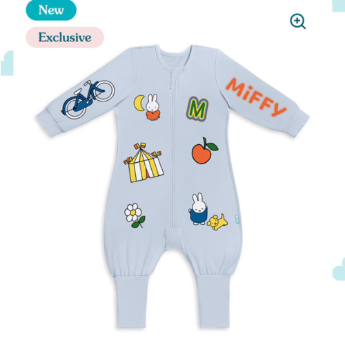 Sleep Suit Long Sleeve 1.0 TOG Cotton Blue Miffy Placement