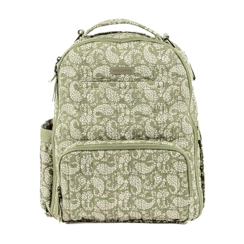 JuJuBe x Sazan Hendrix - New Classic Diaper Bag Backpack with Portable Changing Pad, Stroller Straps, Large Travel Backpack for carrying Baby Bottles, Wipes, Diapers, Pacifiers, Paisley Floral