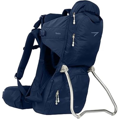 Vandra™ River - Scandinavian Hiking Baby Carrier Backpack - Gravity Lock™ Hard-Shell Frame - Nest Child Carrier for Toddler & Kids - Dust Bag, Alu Tag & More Included