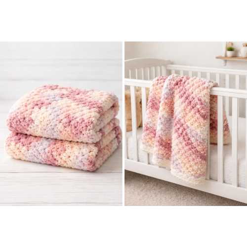 Chunky Crochet Baby Blanket | Soft Plush Nursery Throw | Handmade Baby Shower Gift