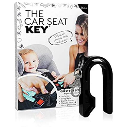 The Car Seat Key - Easy CAR SEAT UNBUCKLE by NAMRA Made in USA (Black) - 1 Pack