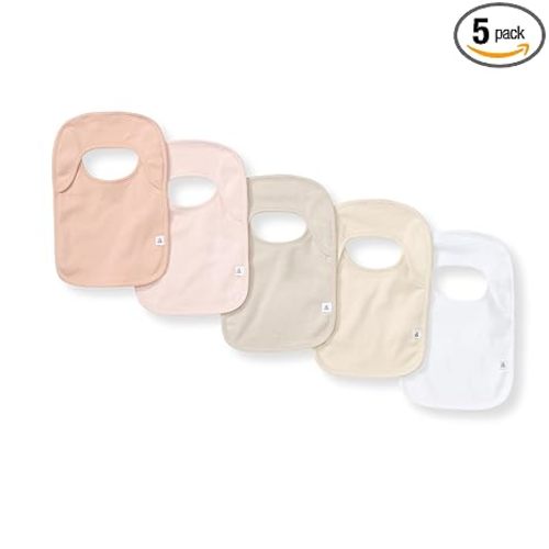 Burt’s Bees Baby Organic Baby Bibs – 100% Cotton Newborn Infant Bibs for Baby Boys & Girls