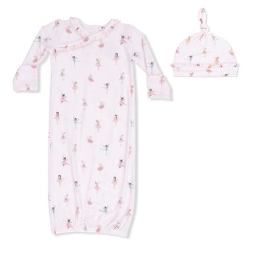 Petite Ballet - Kimono Gown & Ruffle Knotted Hat