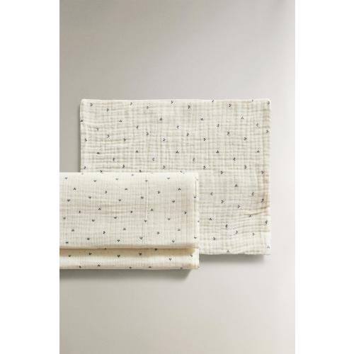 COTTON DOTS MINI-CRIB SHEET SET